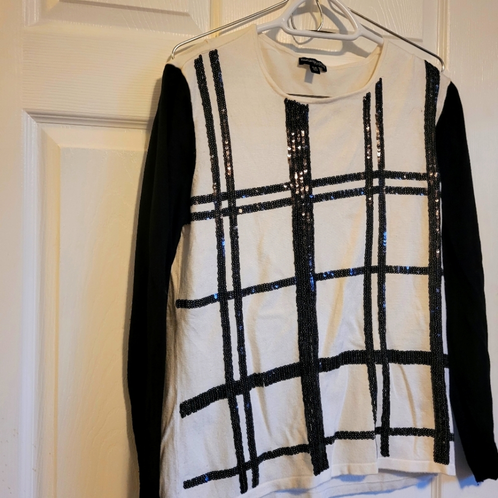 Conrad C black & white vintage top